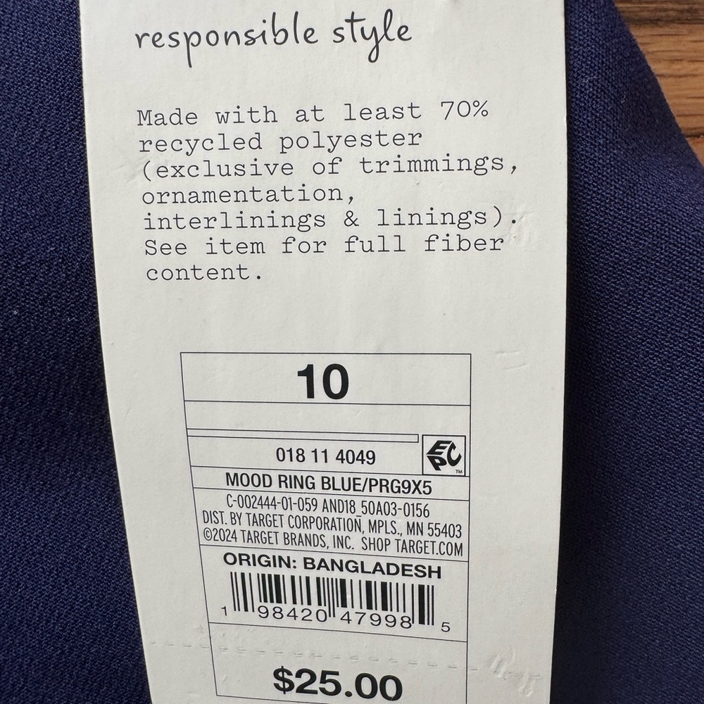 A New Day Woman’s High Rise Tailored Shorts NEW Mood Ring Blue Size 10 NWT - Picture 5 of 6